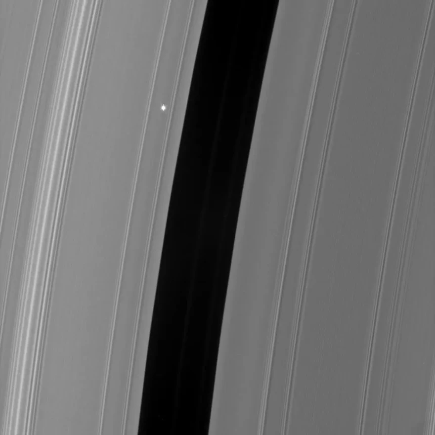 Red Giant Star Aldebaran passing behind Saturn’s Rings.